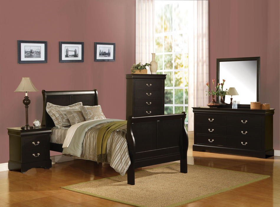 Louis Philippe III Black Full Bed image