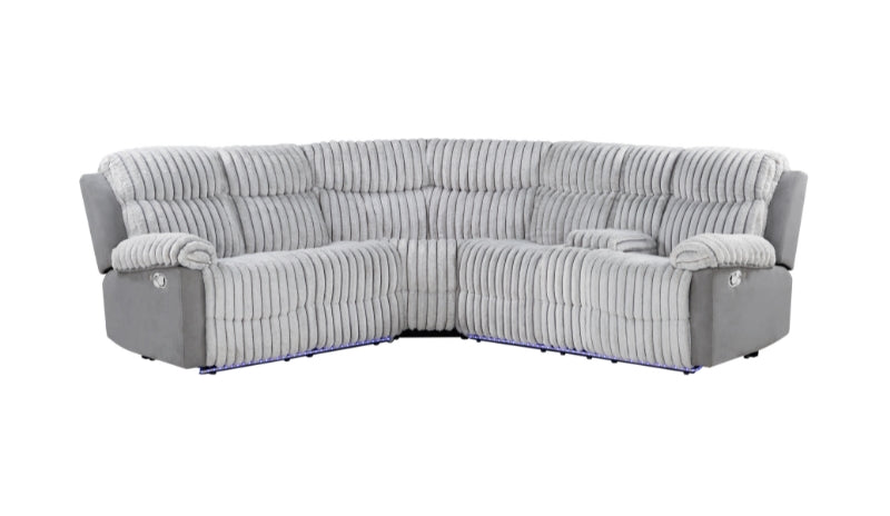 U6028 Grey Sectional With Led