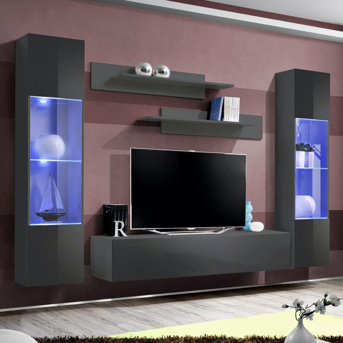 Fly A 30TV Wall Mounted Floating Modern Entertainment Center - Gray AB3