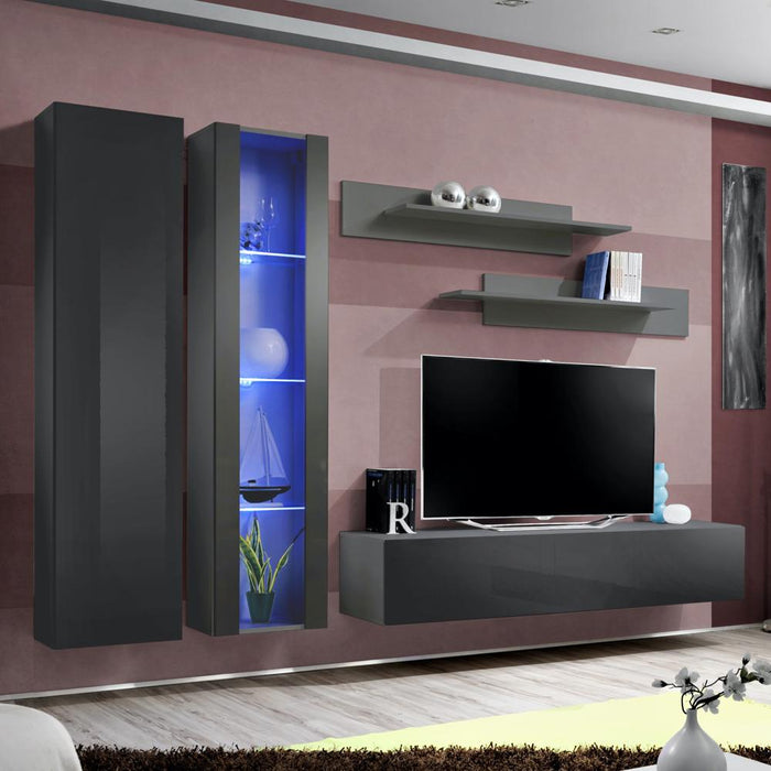 Fly A 30TV Wall Mounted Floating Modern Entertainment Center - Gray A4