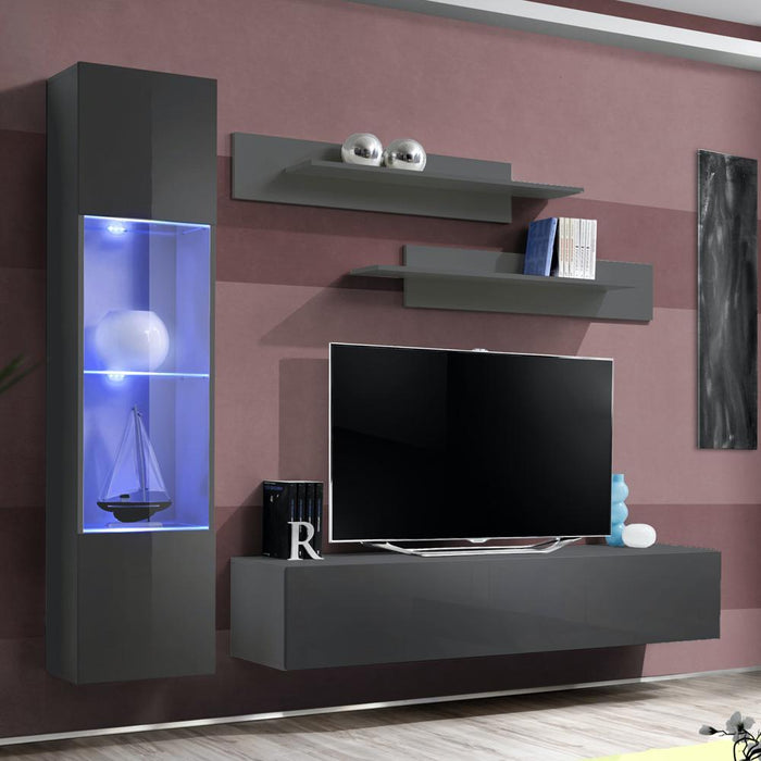 Fly G 30TV Wall Mounted Floating Modern Entertainment Center - Gray G3