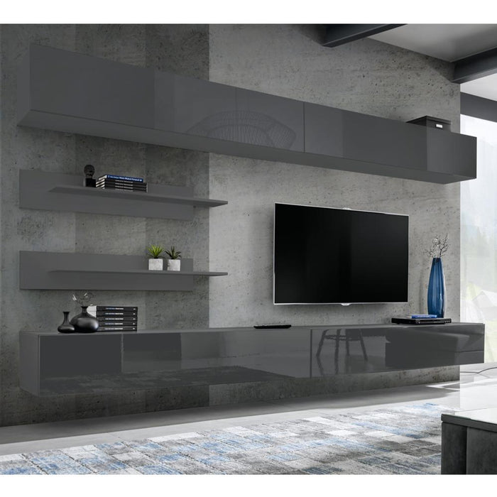 Fly I 30TV Wall Mounted Floating Modern Entertainment Center - Gray I1