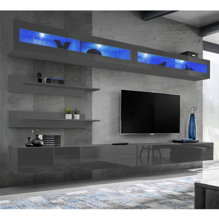 Fly I 30TV Wall Mounted Floating Modern Entertainment Center - Gray I2