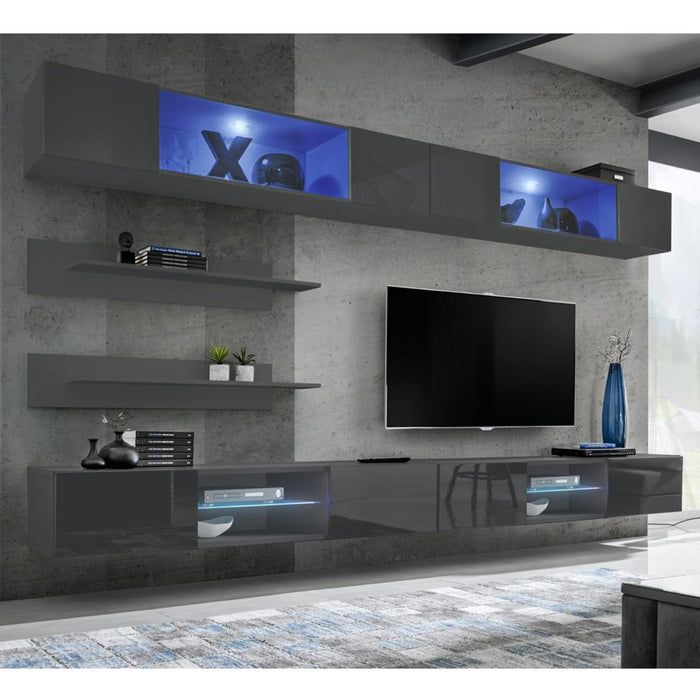 Fly I 33TV Wall Mounted Floating Modern Entertainment Center - Gray I3
