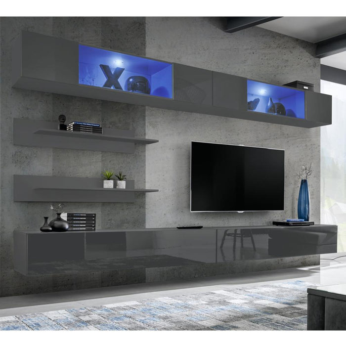 Fly I 30TV Wall Mounted Floating Modern Entertainment Center - Gray I3