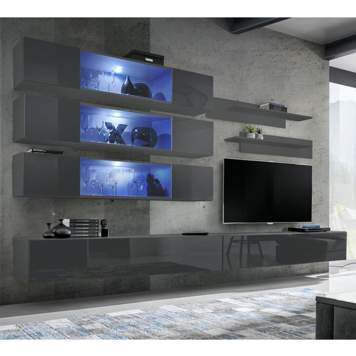 Fly J 30TV Wall Mounted Floating Modern Entertainment Center - Gray J3
