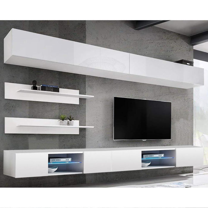 Fly I 33TV Wall Mounted Floating Modern Entertainment Center - White I1