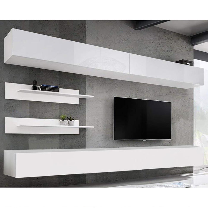 Fly I 30TV Wall Mounted Floating Modern Entertainment Center - White I1