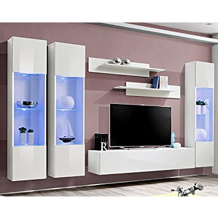 Fly C 30TV Wall Mounted Floating Modern Entertainment Center - White CD3