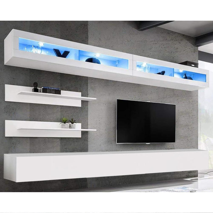 Fly I 30TV Wall Mounted Floating Modern Entertainment Center - White I2