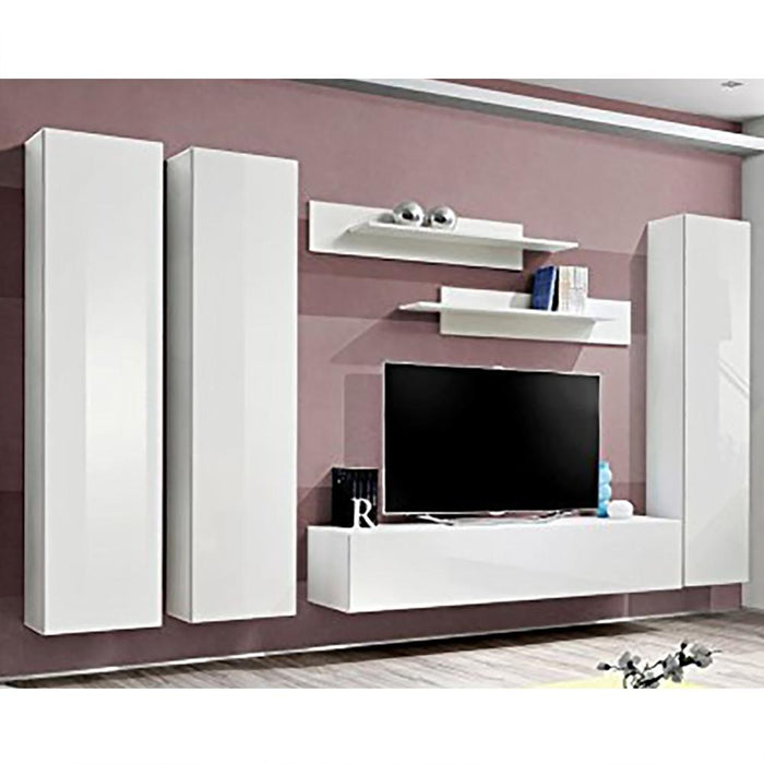 Fly C 30TV Wall Mounted Floating Modern Entertainment Center - White CD1