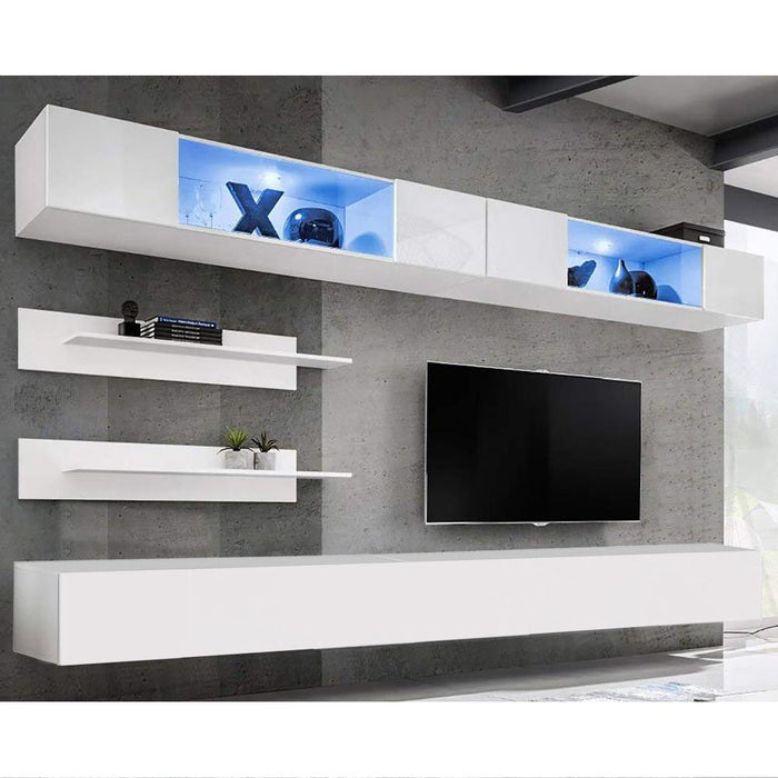 Fly I 30TV Wall Mounted Floating Modern Entertainment Center - White I3