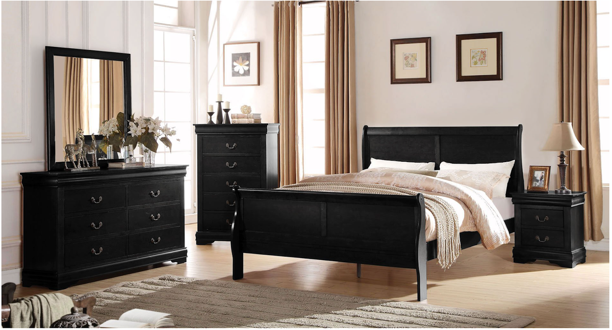 Myco Furniture Louis Philippe Collection 5 PC Bedroom Set with