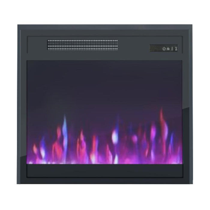 20" Electric Fireplace Recessed Wall Mounted Heater - Black
