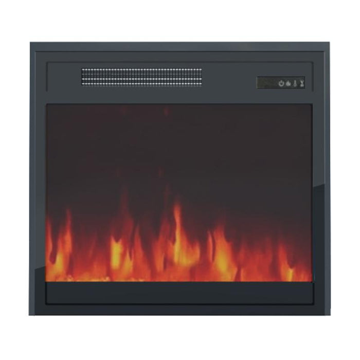 20" Electric Fireplace Recessed Wall Mounted Heater - Black