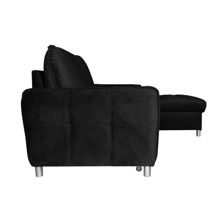 Rebecca Reversible Sleeper Sectional Sofa with Storage - Black