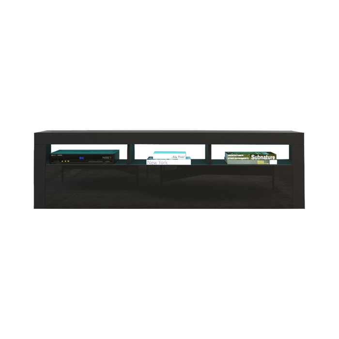 Milano Classic Wall Mounted Floating Modern 63" TV Stand - Black