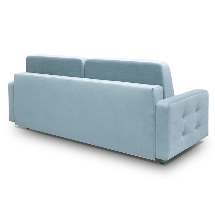Vegas Mid-Century Modern Tufted Sleeper Sofa with Storage - Blue