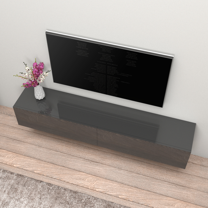 Berno Wall Mounted Floating Modern 71" TV Stand - Gray