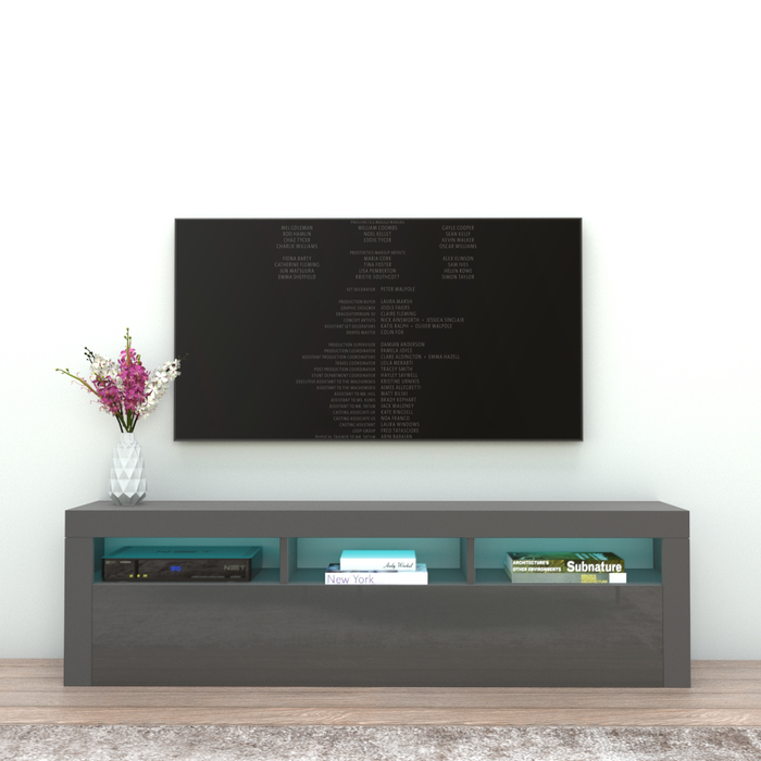 Milano Classic Wall Mounted Floating Modern 63" TV Stand - Gray