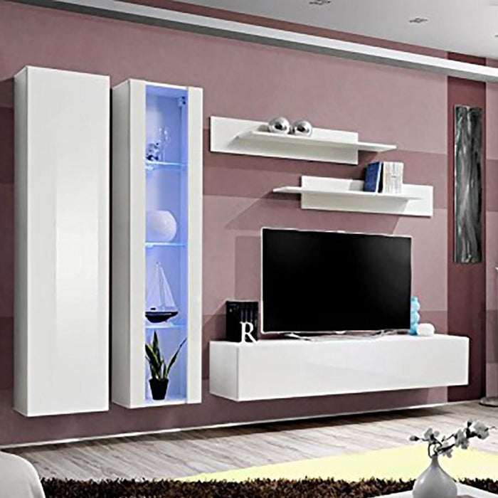 Fly A 30TV Wall Mounted Floating Modern Entertainment Center - White A4