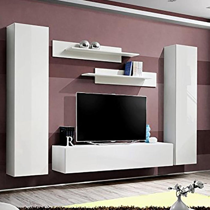 Fly A 30TV Wall Mounted Floating Modern Entertainment Center - White AB1