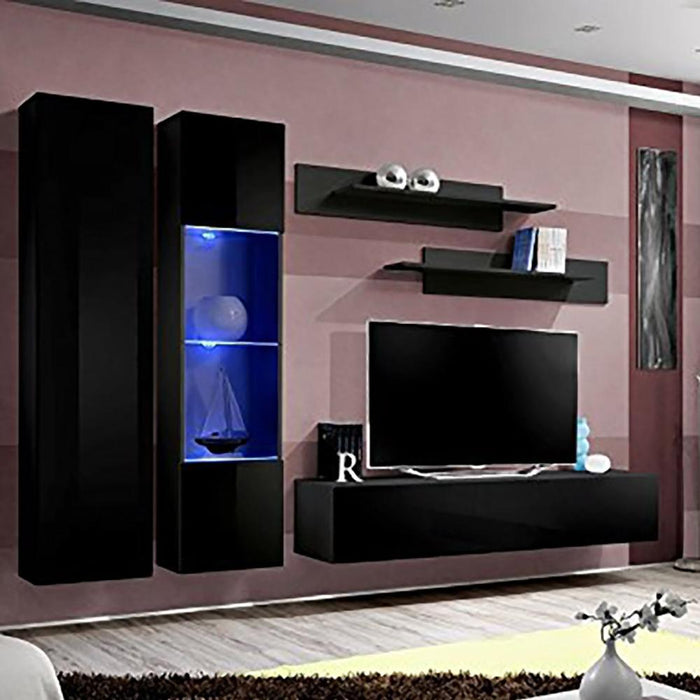 Fly A 30TV Wall Mounted Floating Modern Entertainment Center - Black A5