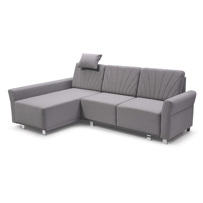 Molly Sleeper Sectional Sofa with Storage - Gray