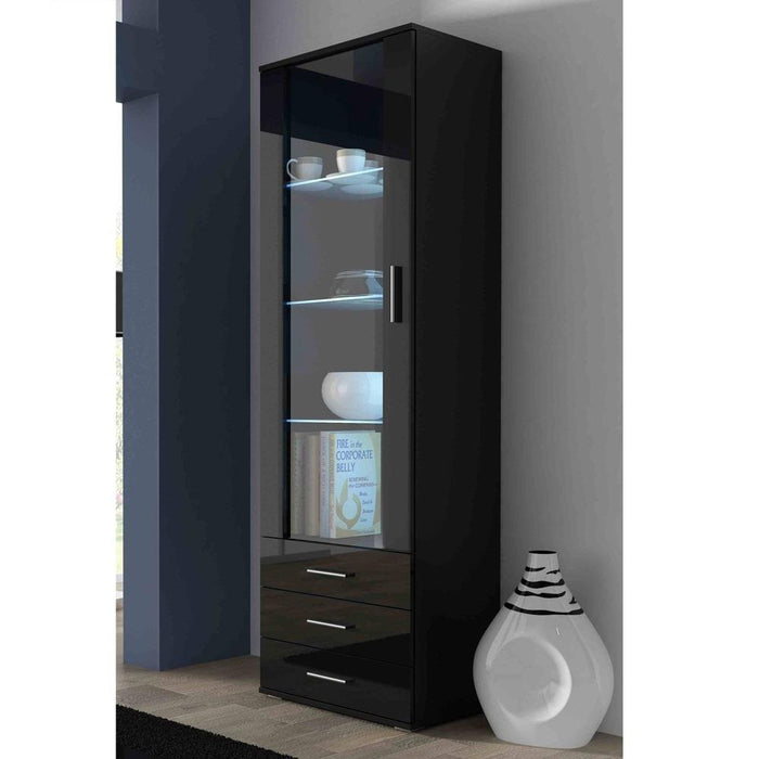 Soho S1 1D3S Modern 24" Bookcase - Black