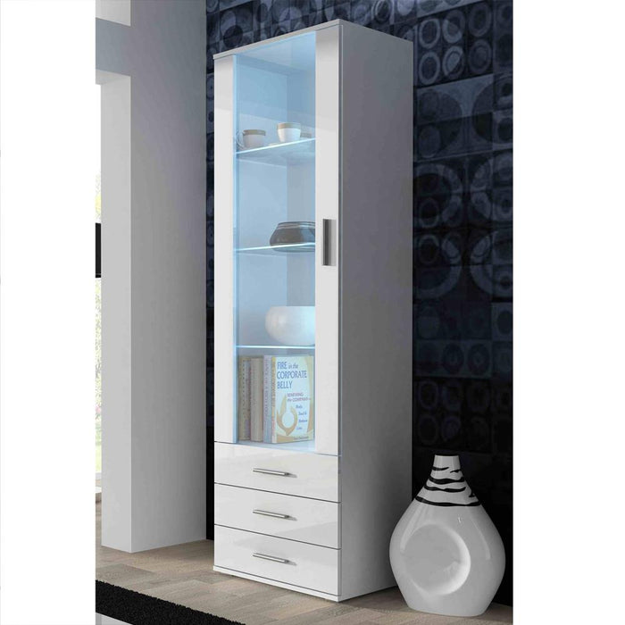 Soho S1 1D3S Modern 24" Bookcase - White