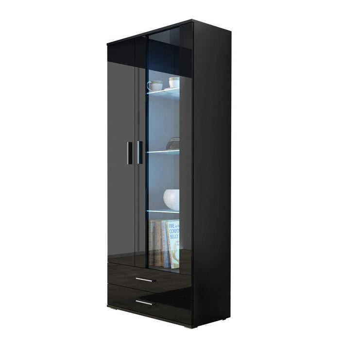 Soho S6 2D2S Modern 32" Bookcase - Black