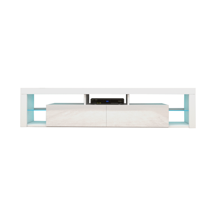 Milano 200 Wall Mounted Floating Modern 79" TV Stand - White