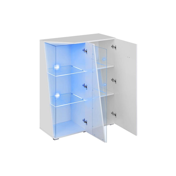 Edge WSN Modern 35" Curio Cabinet - White